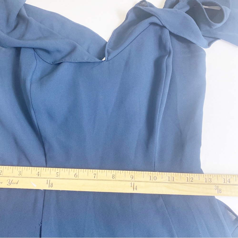 Wayf Blue Ruffled Tiered Gown Cute Fancy Party Ball Dress Cocktail Stylish XS - Picture 10 of 12